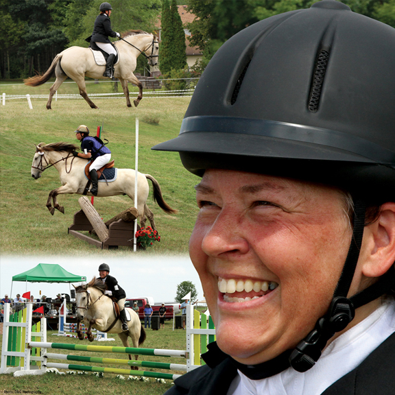 Jennifer Klitzke and Spanish Mustang Indian's Legend at the 2014 Steepleview Horse Trials